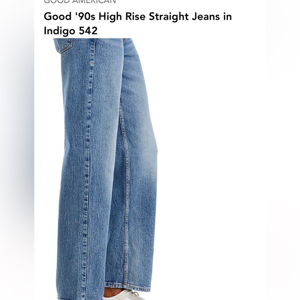 Good American Indigo Straight Leg Jeans - Picture 3 of 7